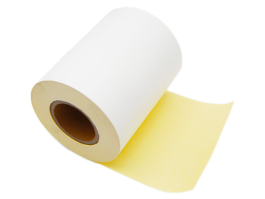 70gsm thermal TOP/water adhesive/60gsm yellow glassine