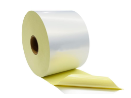70gsm thermal ECO/water adhesive/60gsm yellow glassine
