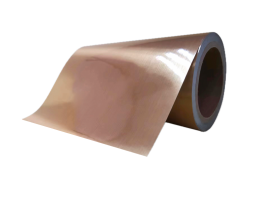 25mic brushed golden PET/hotmelt adhesive/80g white glassine