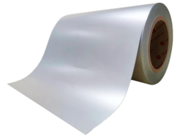 100mic Matt silver PET/solvent adhesive/140g yellow PEK