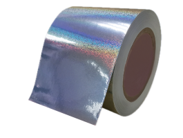 50mic millet dot holographic PVC/water adhesive/80g white glassine
