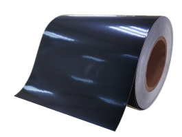 80mic gloss black PVC/water adhesive/140g white PEK liner
